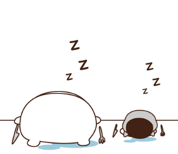 penguin and white bare1 sticker #10123738