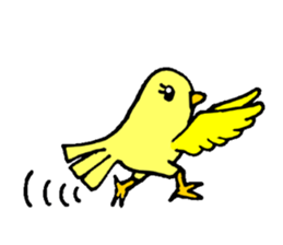 A yellow bird Piyo sticker #10124552