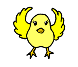 A yellow bird Piyo sticker #10124553