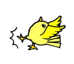 A yellow bird Piyo sticker #10124554