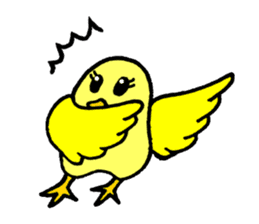 A yellow bird Piyo sticker #10124557