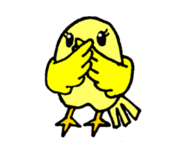 A yellow bird Piyo sticker #10124558