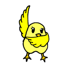 A yellow bird Piyo sticker #10124560