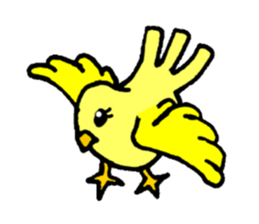 A yellow bird Piyo sticker #10124563