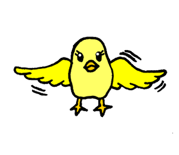 A yellow bird Piyo sticker #10124564