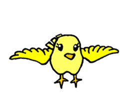 A yellow bird Piyo sticker #10124567