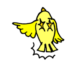 A yellow bird Piyo sticker #10124569