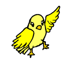 A yellow bird Piyo sticker #10124572