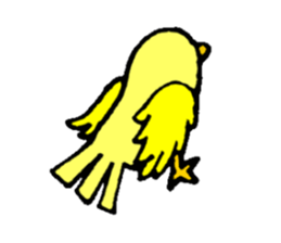 A yellow bird Piyo sticker #10124575