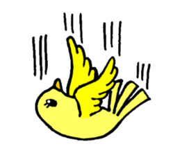 A yellow bird Piyo sticker #10124576