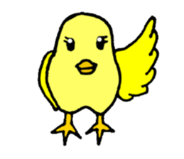 A yellow bird Piyo sticker #10124577