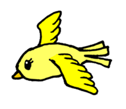 A yellow bird Piyo sticker #10124578