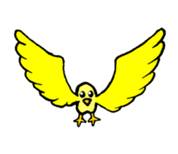 A yellow bird Piyo sticker #10124579