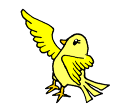 A yellow bird Piyo sticker #10124581