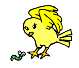 A yellow bird Piyo sticker #10124583