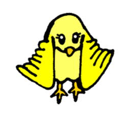 A yellow bird Piyo sticker #10124586