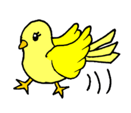 A yellow bird Piyo sticker #10124588