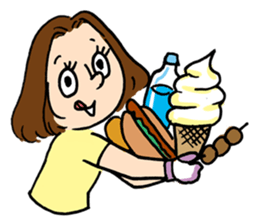 Couple cycling is a hobby. (Roadbike) sticker #10125500