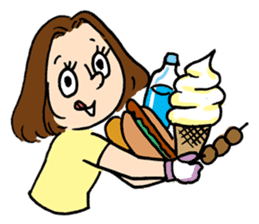 Couple cycling is a hobby. (Roadbike) sticker #10125500