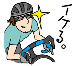 Couple cycling is a hobby. (Roadbike) sticker #10125501