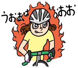 Couple cycling is a hobby. (Roadbike) sticker #10125502