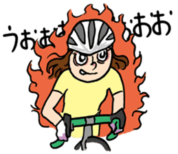 Couple cycling is a hobby. (Roadbike) sticker #10125502