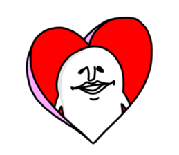 White and round sticker sticker #10126922