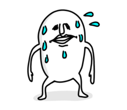 White and round sticker sticker #10126933