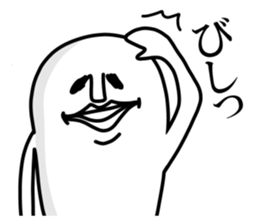 White and round sticker sticker #10126939