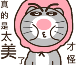 Ash Kat cat (loves handsome charmer) sticker #10127236