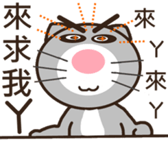 Ash Kat cat (loves handsome charmer) sticker #10127264