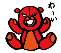 Red teddy bear sticker #10127398