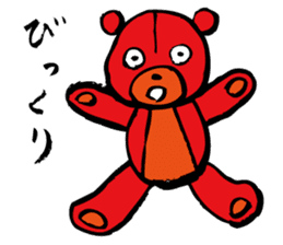 Red teddy bear sticker #10127410