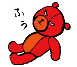 Red teddy bear sticker #10127412