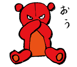 Red teddy bear sticker #10127413