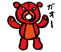Red teddy bear sticker #10127423