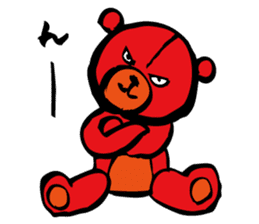 Red teddy bear sticker #10127424