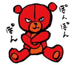 Red teddy bear sticker #10127425
