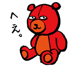 Red teddy bear sticker #10127427