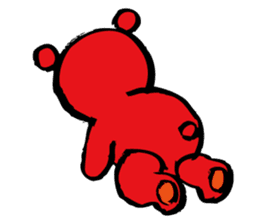 Red teddy bear sticker #10127428