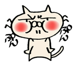 crazy cat akiko sticker #10129536