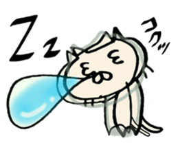 crazy cat akiko sticker #10129559