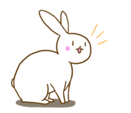 Deformed white rabbits sticker #10130040