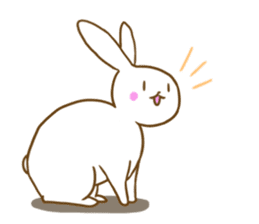 Deformed white rabbits by Usakura sticker #10130069