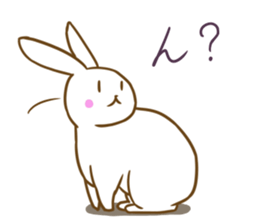 Deformed white rabbits sticker #10130043