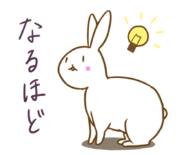 Deformed white rabbits sticker #10130044