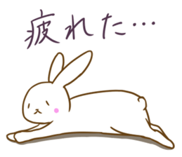 Deformed white rabbits sticker #10130055
