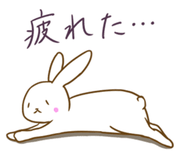 Deformed white rabbits by Usakura sticker #10130055