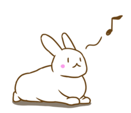 Deformed white rabbits sticker #10130060
