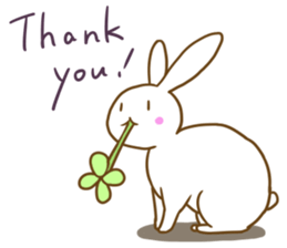 Deformed white rabbits sticker #10130066